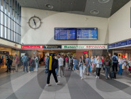 Departure Hall Inside Wuerzburg Main Station