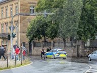 German Police Car On Patrol