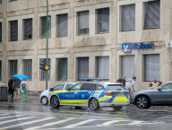 German Police Car On Patrol