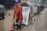 Pedestrian Navigation In Waterlogged Area Amid Bay Depression