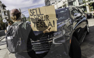 Tesla Diner Protest, 7/26/25