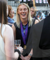 England's victorious  Women's football team in Downing Street in London, UK.