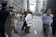 Rabbis And Supporters Rally Outside Israeli Consulate For "Jews Cry Out: Let Food Into Gaza!" Protest