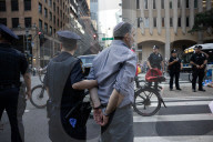 Rabbis And Supporters Rally Outside Israeli Consulate For "Jews Cry Out: Let Food Into Gaza!" Protest