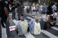 Rabbis And Supporters Rally Outside Israeli Consulate For "Jews Cry Out: Let Food Into Gaza!" Protest