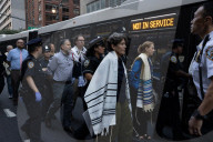 Rabbis And Supporters Rally Outside Israeli Consulate For "Jews Cry Out: Let Food Into Gaza!" Protest