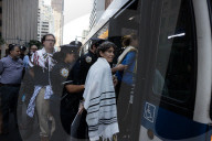 Rabbis And Supporters Rally Outside Israeli Consulate For "Jews Cry Out: Let Food Into Gaza!" Protest