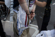 Rabbis And Supporters Rally Outside Israeli Consulate For "Jews Cry Out: Let Food Into Gaza!" Protest