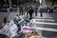 Rabbis And Supporters Rally Outside Israeli Consulate For "Jews Cry Out: Let Food Into Gaza!" Protest