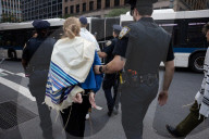 Rabbis And Supporters Rally Outside Israeli Consulate For "Jews Cry Out: Let Food Into Gaza!" Protest