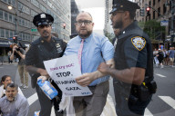 Rabbis And Supporters Rally Outside Israeli Consulate For "Jews Cry Out: Let Food Into Gaza!" Protest