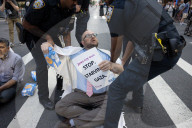 Rabbis And Supporters Rally Outside Israeli Consulate For "Jews Cry Out: Let Food Into Gaza!" Protest