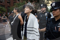 Rabbis And Supporters Rally Outside Israeli Consulate For "Jews Cry Out: Let Food Into Gaza!" Protest