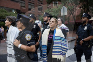 Rabbis And Supporters Rally Outside Israeli Consulate For "Jews Cry Out: Let Food Into Gaza!" Protest
