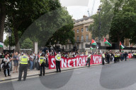 'Stop Starving Gaza' Protest Outside Downing Street In London