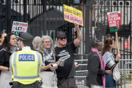 'Stop Starving Gaza' Protest Outside Downing Street In London
