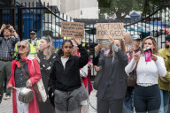 'Stop Starving Gaza' Protest Outside Downing Street In London