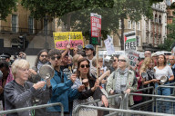 'Stop Starving Gaza' Protest Outside Downing Street In London