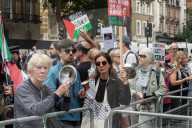 'Stop Starving Gaza' Protest Outside Downing Street In London