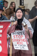 'Stop Starving Gaza' Protest Outside Downing Street In London