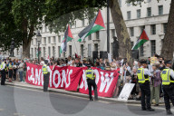 'Stop Starving Gaza' Protest Outside Downing Street In London