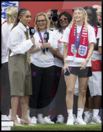 England's winning Women's Euro 2025 team homecoming parade in London, UK.