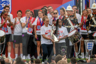 Lionesses Open-Top Bus Parade In Central London in London, UK.