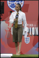 England's winning Women's Euro 2025 team homecoming parade in London, UK.