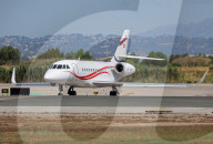 Diverse aircraft on the takeoff runway at Barcelona Airport