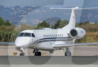 Diverse aircraft on the takeoff runway at Barcelona Airport