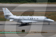 Diverse aircraft on the takeoff runway at Barcelon aAirport