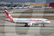 Diverse aircraft on the takeoff runway at Barcelon aAirport