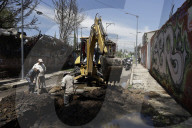 Partial Canal Overflow In La Ciénega In Tláhuac, Mexico City, Causing Serious Damage To Homes