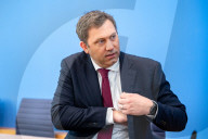 German Federal Finance Minister Lars Klingbeil Holds Press Conference To Present Federal Budget in Berlin