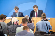 German Federal Finance Minister Lars Klingbeil Holds Press Conference To Present Federal Budget in Berlin