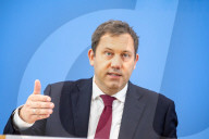 German Federal Finance Minister Lars Klingbeil Holds Press Conference To Present Federal Budget in Berlin