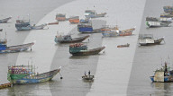Fishing Boats Anchor In Mumbai Creeks During Monsoon