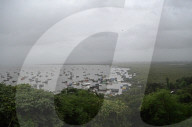 Fishing Boats Anchor In Mumbai Creeks During Monsoon