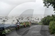 Fishing Boats Anchor In Mumbai Creeks During Monsoon