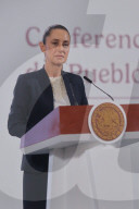 Mexico’s President Claudia Sheinbaum Holds Briefing