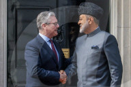 Prime Minister Welcomes The Sultan Of Oman to No10 in London, UK.