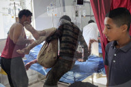 Gazans bring wounded and dead to Al-Awda hospital