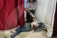 Gazans bring wounded and dead to Al-Awda hospital