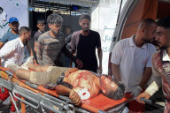 Gazans bring wounded and dead to Al-Awda hospital