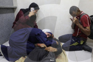 Gazans bring wounded and dead to Al-Awda hospital