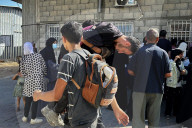 Gazans bring wounded and dead to Al-Awda hospital