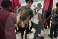 Gazans bring wounded and dead to Al-Awda hospital
