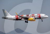 Diverse aircraft landing at Barcelona Airport