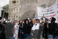 Rightwing Members Demo Against CSD And Counter Protest In Bonn