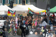 Rightwing Members Demo Against CSD And Counter Protest In Bonn